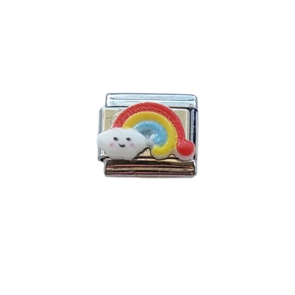 Charmlink Happy Face Rainbow DIY‎ Personalized Composable Italian Charm Bracelet